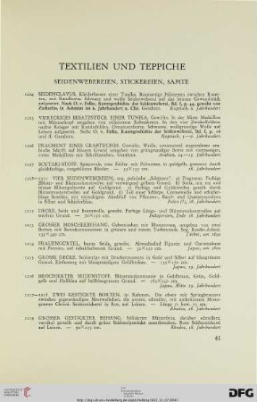 Textilien und Teppiche (Nr. 1202-1357)