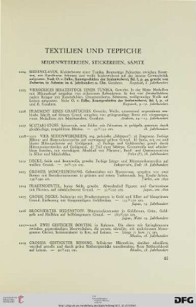 Textilien und Teppiche (Nr. 1202-1357)