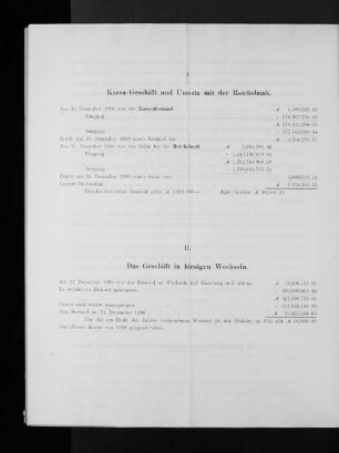 II. Das Geschäft in hiesigen Wechseln