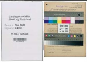 Entnazifizierung Wilhelm Winter , geb. 04.01.1898 (Schlosser)