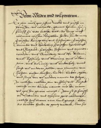 Vom Welden und wilprettenn