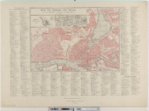Plan von Hamburg und Altona