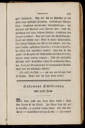 Salomons Schilderung einer guten Frau