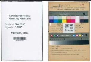 Entnazifizierung Ernst Mittmann , geb. 12.01.1912 (Ingenieur)