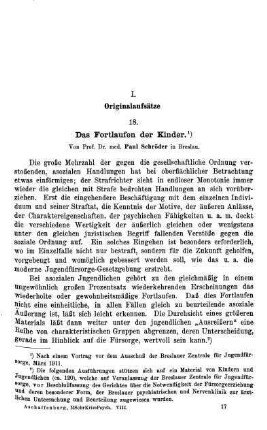 257-266, Das Fortlaufen der Kinder
