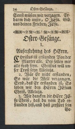 Oster-Gesänge.