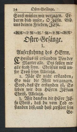 Oster-Gesänge.