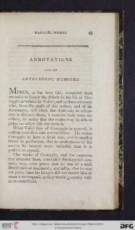 Annotations upon the antecedent memoirs