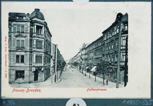 Die Falkenstaße in Plauen bei Dresden