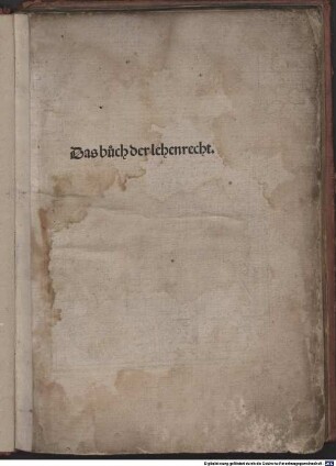 Das buoch der lehenrecht : Holzschnitt von Hans Burgkmair