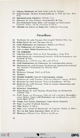 Porzellane (Nr. 381-549)
