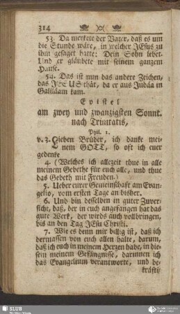 [Am zwey und zwanzigsten Sonnt. nach Trinitatis]