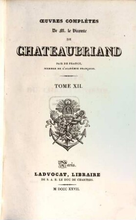 Oeuvres complètes de Chateaubriand, 12. Génie du Christianisme : tome 2