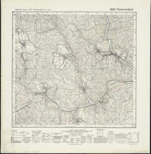 Meßtischblatt 5922 : Frammersbach, 1938 : Frammersbach. - Aufn. 1902, Erkund. 1937/38, bericht. 1938, preuß. Teil: Stand 1931. - 1:25000. - München: Hauptvermessungsabteilung XIII, 1938. - 1 Kt.