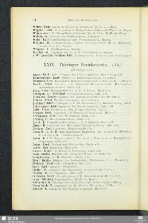 XXIX. Thüringer Bezirksverein.