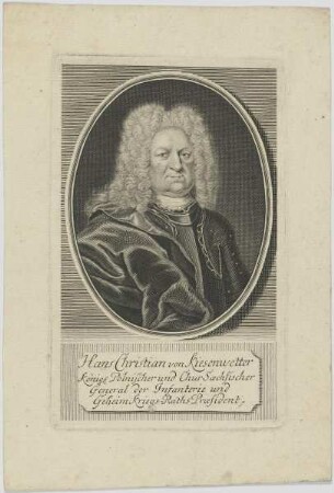 Bildnis des Hans Christian von Kiesenwetter