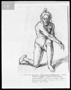 Nackte kniende Frau, Folio recto