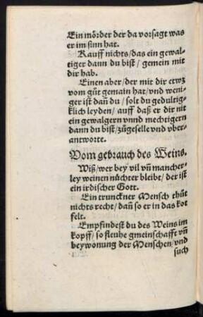 Vom gebrauch des Weins.