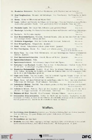 Waffen (Nr. 518-664)