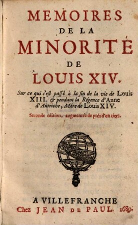 Mémoires de la minorité de Louis XIV