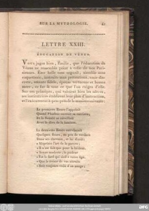 Lettre XXIII.