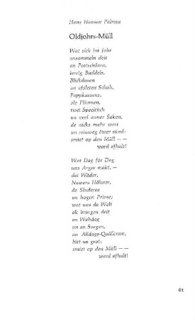 Oldjohrs-Müll