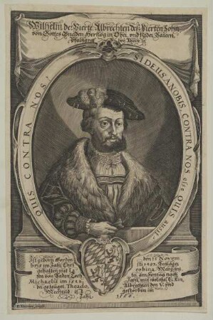 Bildnis des Wilhelm der Vierte, Herzog von Bayern