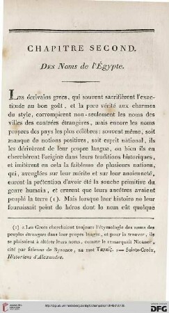 Chapitre second: Des noms de l’Égypte