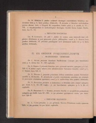 II. Ex Ordine Ivreconsvltorvm