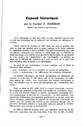 413-418, Exposé historique