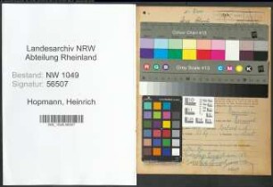 Entnazifizierung Heinrich Hopmann , geb. 23.01.1897 (Lehrer)