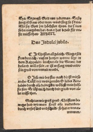 Das Jndulci jubilo. ||