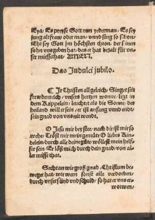 Das Jndulci jubilo. ||