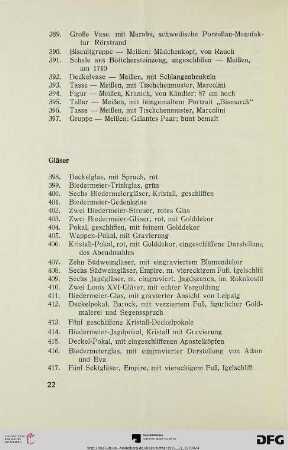 Gläser (Nr. 398-422)