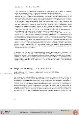 24 Hugo von Trimberg DER RENNER (Cod. Pal. Germ. 471)