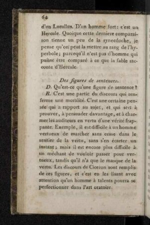 Des figures de sentences.