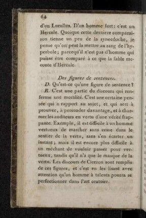 Des figures de sentences.