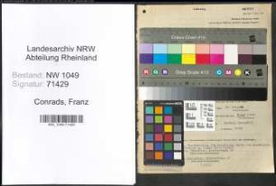 Entnazifizierung Franz Conrads , geb. 22.08.1903 (Kaufmann)