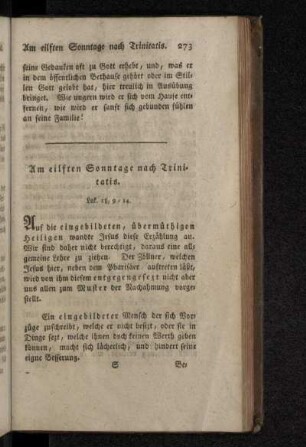 Am eilften Sonntage nach Trinitatis.