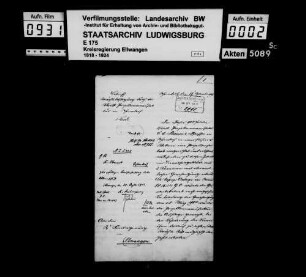Lästige Anlagen, OA Schorndorf