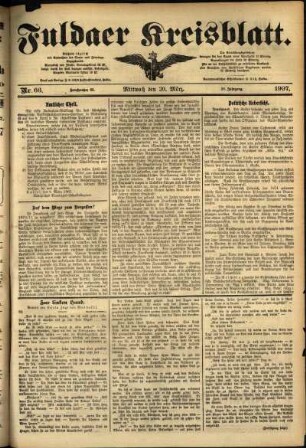 Ausgabe vom Mittwoch, den 20. März 1907.