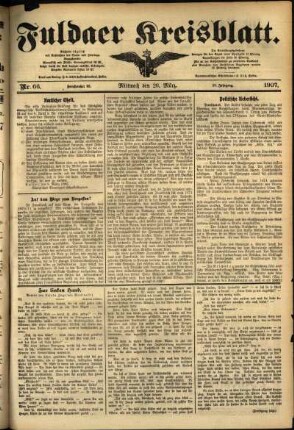 Ausgabe vom Mittwoch, den 20. März 1907.