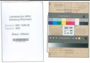 Entnazifizierung Wilhelm Braun , geb. 04.02.1893 (Beamter)