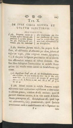 Tit. X. De Iure Circa Ieiunia Et Cultum Sanctorum