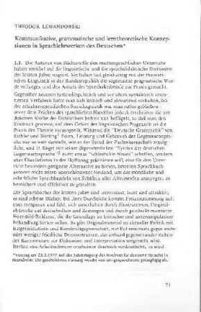 Kommunikative, grammatische und lerntheoretische Konzeptionen in Sprachlehrwerken des Deutschen