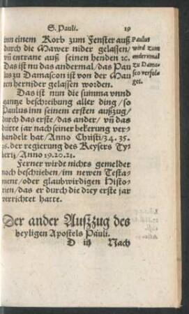 Der ander Außzug des heyligen Apostels Pauli.