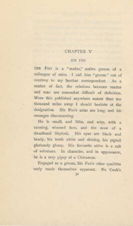 Chapter V. Sin Foo