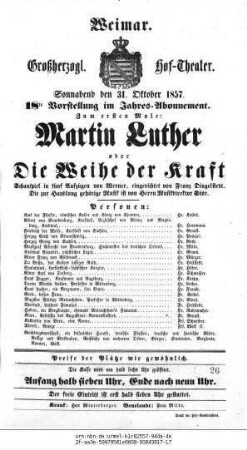 Martin Luther oder Die Weihe der Kraft