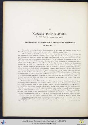 Kürzere Mittheilungen.