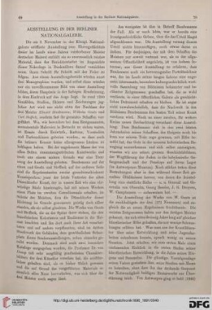 Ausstellung in der Berliner Nationalgalerie